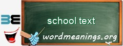 WordMeaning blackboard for school text